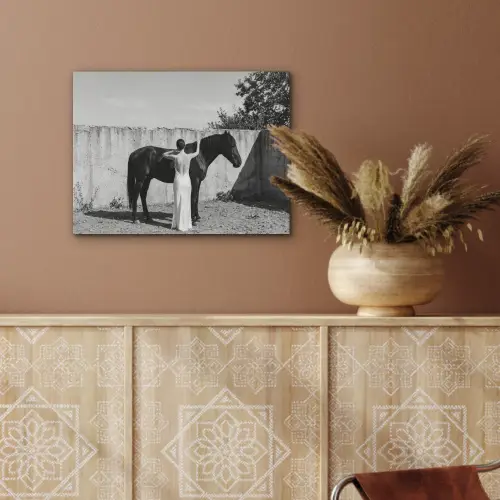 Vrouw - Paard - Artistiek PET vilt klein -sfeer4