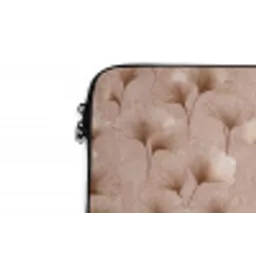 Ginkgo - Patroon - Roze laptophoes neopreen klein 279 -detail