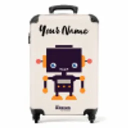 Paarse pixel NBS - Handbagage koffer - Kinderen Unisex middel -productfoto_recht