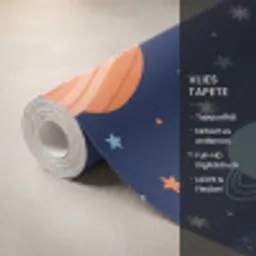 Ruimte - Planeten - Kleurrijk Behang Vlies klein -USP_closeupDE
