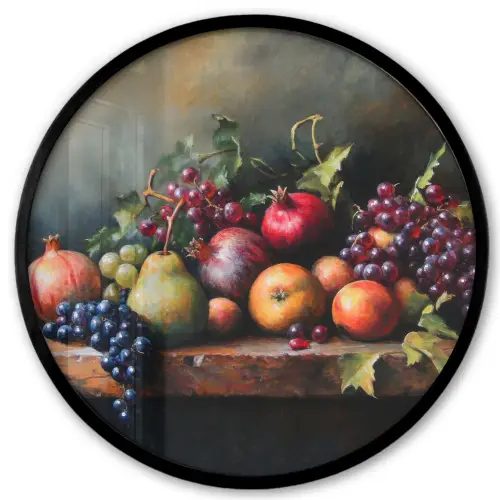 Rustiek - Stilleven - Fruit Fotolijst rond zonder passe partout klein -3d