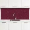 Bladeren - Patroon - Paars keuken achterwand 2 middel 871 -3d