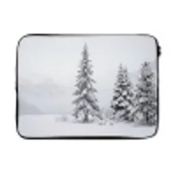 Fijnsparren - Sneeuw - Winter - Landschap - Stilte laptophoes neopreen klein -3d