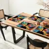 Kunst - Kleurrijk - Vrouw - Art - Abstract - Gezichten Placemat vinyl groot -zzsfeer4_Kitchenyeah-website