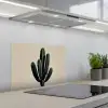 Cactus - Subtiel - Groen keuken achterwand spatscherm klein -3d_schuin