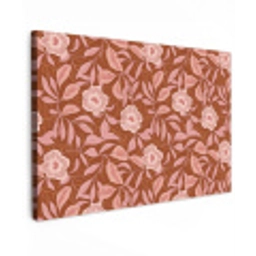 Patroon - Bladeren - Terracotta canvas 2cm klein 34 -z3d