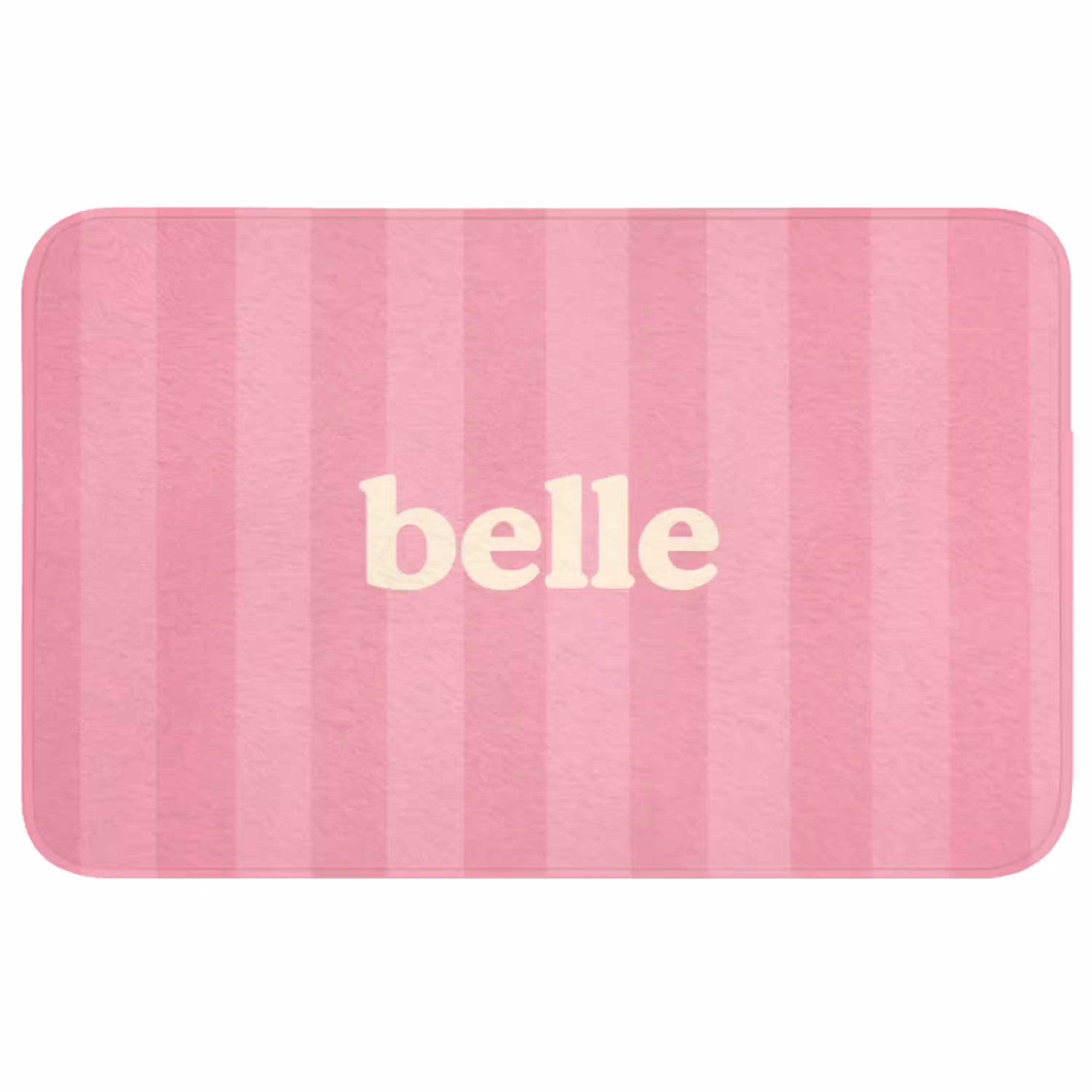 Roze - Gestreept - Belle WCmat middel -3d