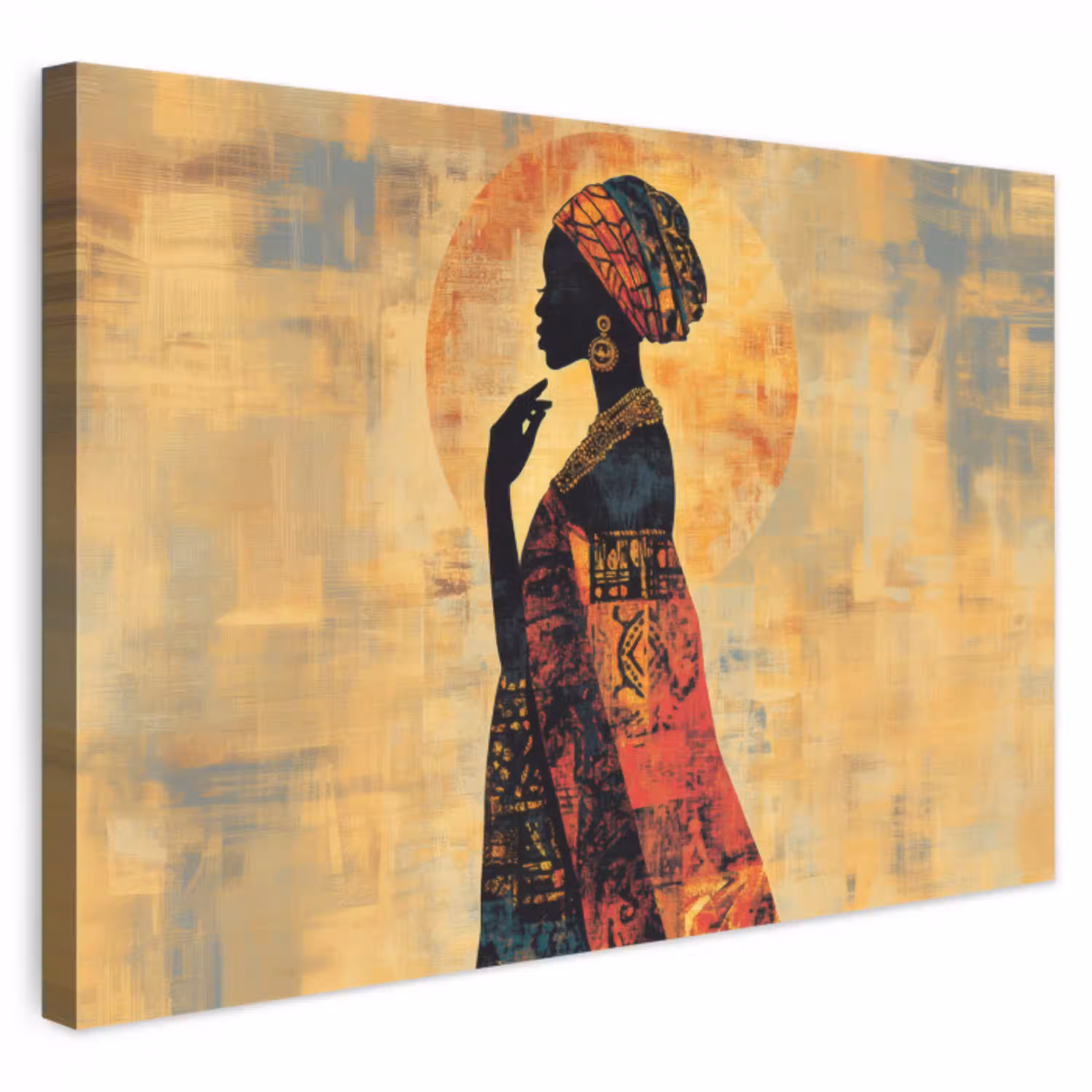 Vrouw - Silhouet - Patronen - Sierlijk canvas 2cm klein -3d
