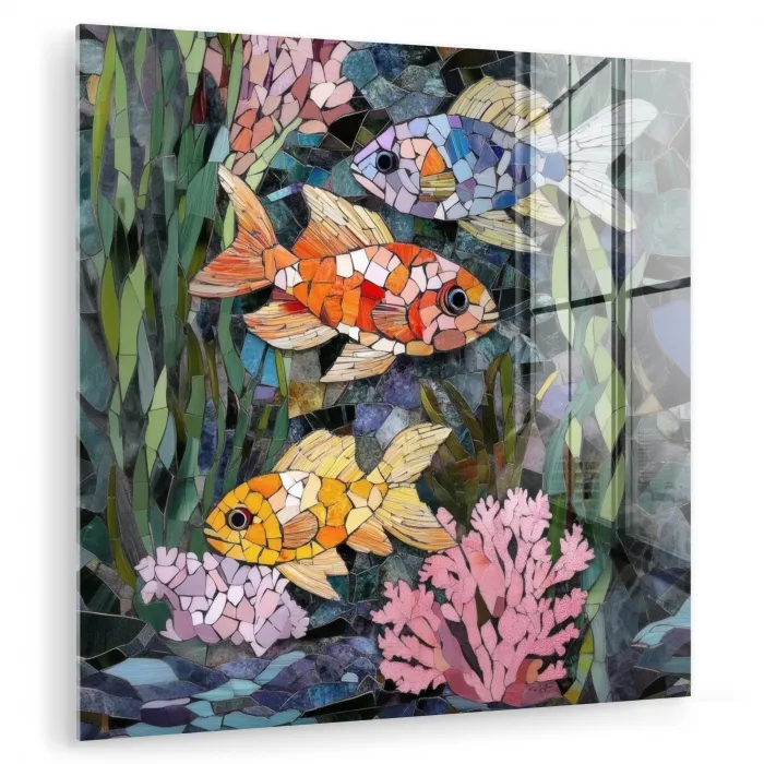 Vissen - Koraal - Zee - Mozaïek plexiglas 5mm klein -zzzproduct_nieuw