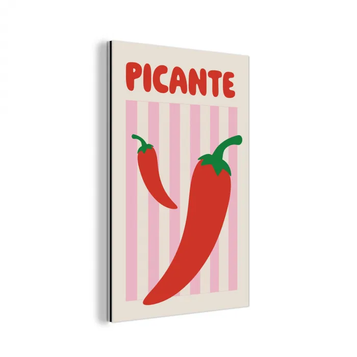 Pittig - Pepers - Rood aluminium wit klein -3d