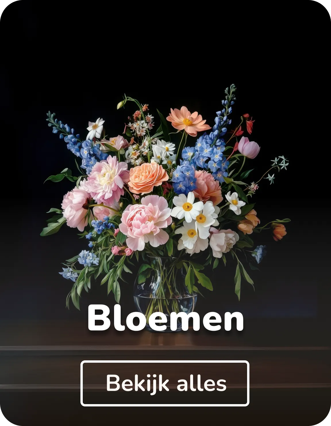Poster in lijst bloemen