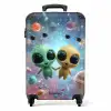 Twee aliens in de ruimte NBS - Handbagage koffer - Kinderen Unisex middel -productfoto_recht