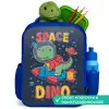 Dino - Raket - Kleurrijk Kinderrugzak - Blauw middel -inhoud_NL