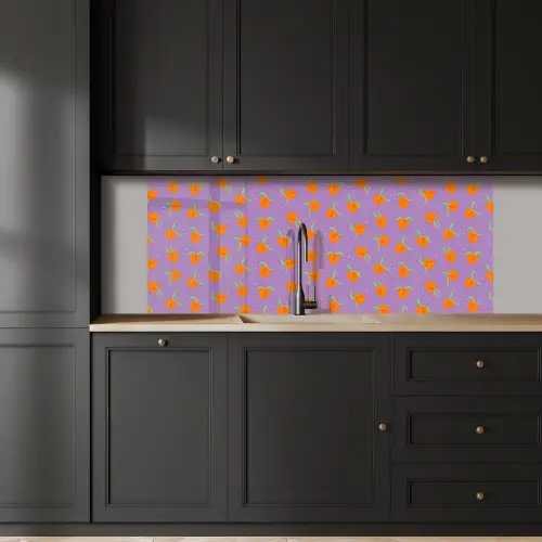 Paars - Oranje - Perzik keuken achterwand 2 middel 871 -sfeer1