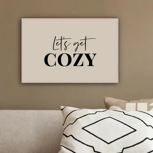 Beige - Winter - Quote - Cozy canvas 2cm klein -sfeer3