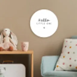 Quotes - Hello little one - Baby - Spreuken - Kinderen Wandcirkel kunststof plaat 5mm dik klein -tsfeer1_kind