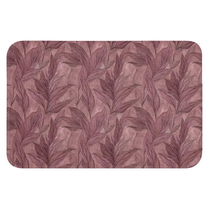 Bladeren - Patroon - Paars WCmat klein 1009 -3d