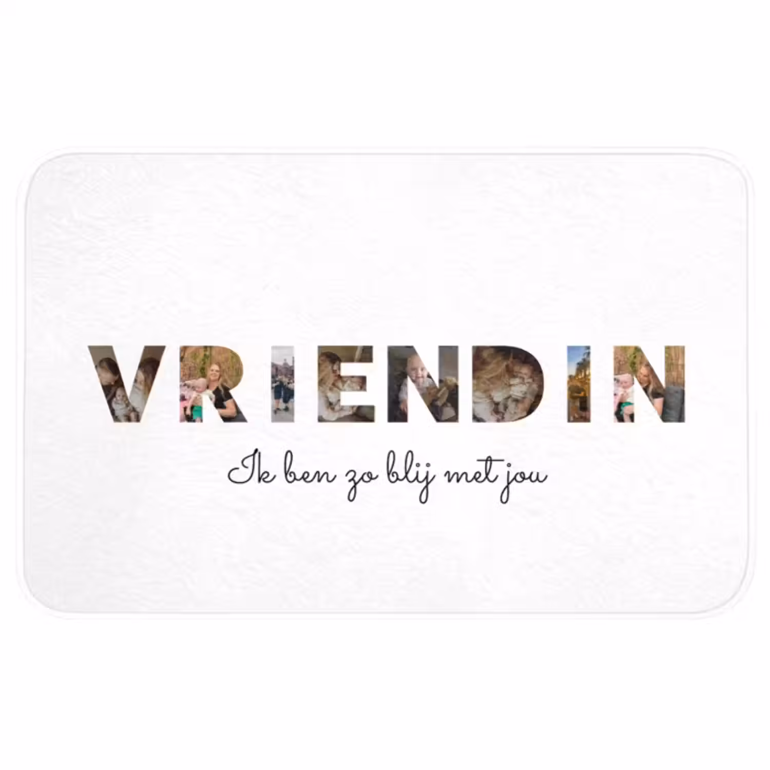 Gepersonaliseerde Wc Mat - Vriendin - Lettercollage