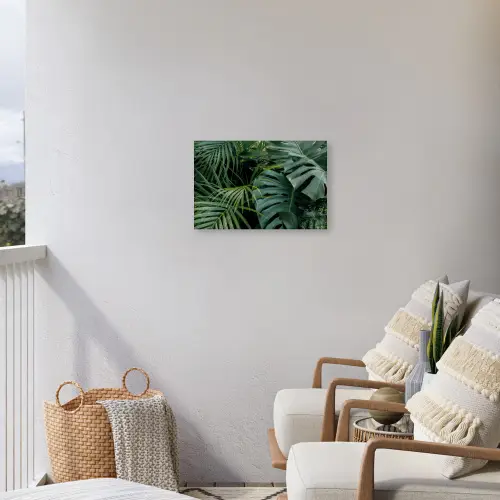 Planten - Jungle - Bladeren - Tropisch Tuinposter op houten frame 2 cm dik klein -sfeer1
