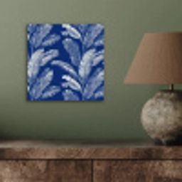 Blad - Palm - Blauw aluminium wit klein 46 -sfeer2