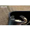 Goud - Krab - Dieren - Zwart Placemat vinyl groot -closeup