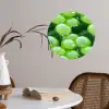 Druiven - Groen - Druppels Wandcirkel behangsticker klein 186 -sfeer3