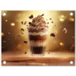 Dessert - Chocolade - Zoet - Eten tuinposter los doek klein -3d