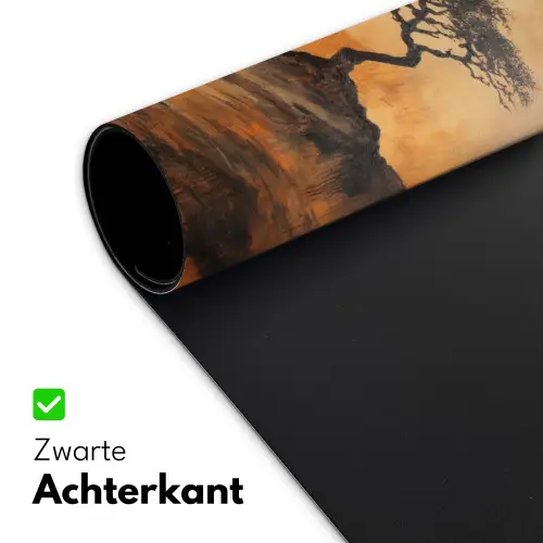 Boom - Landschap - Oranje Muismat XXL klein -sfeer2