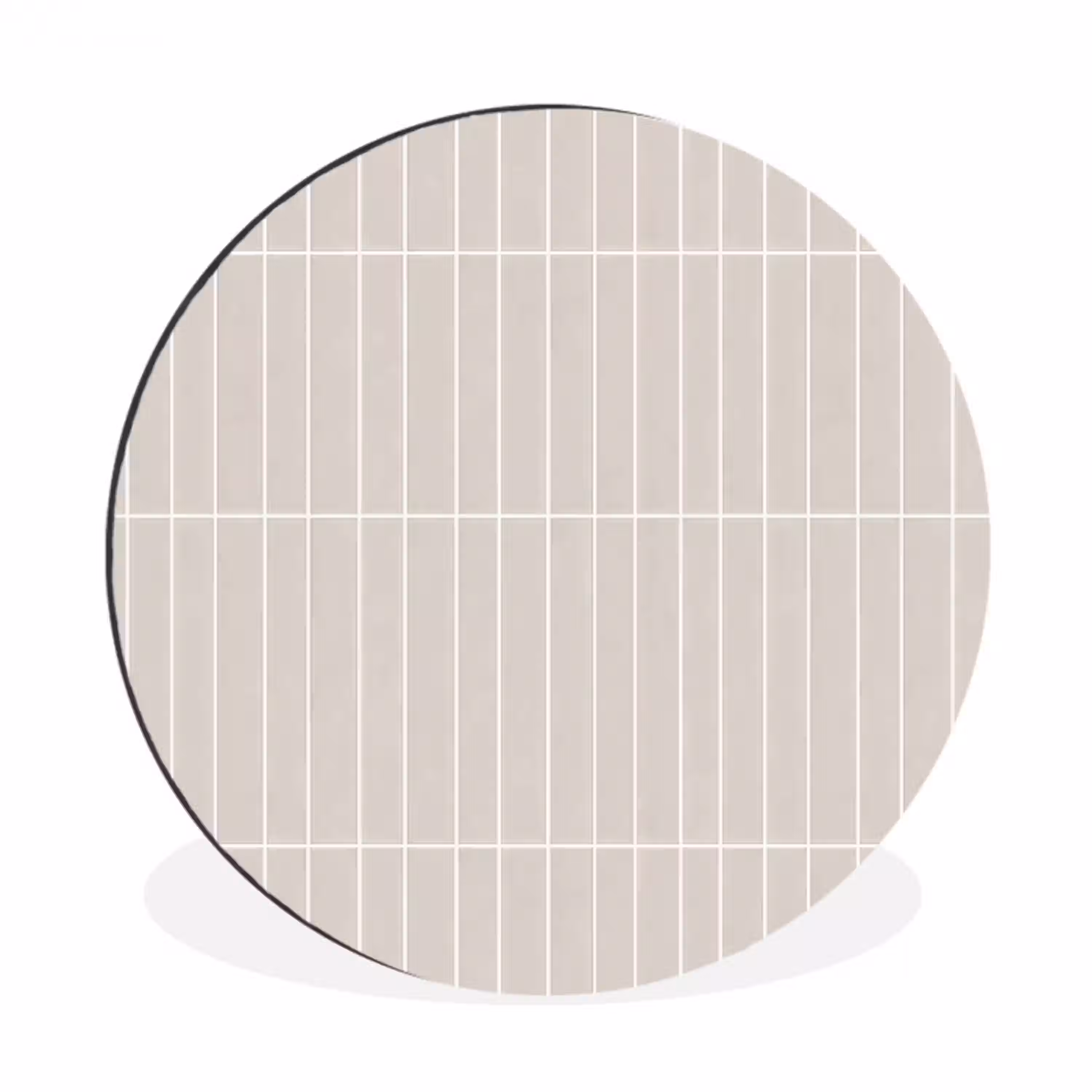 Patroon - Tegels - Zand Wandcirkel aluminium klein 190 -3d