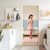 Badkamer - Vrouw - Roze deurposter klein -sfeer5
