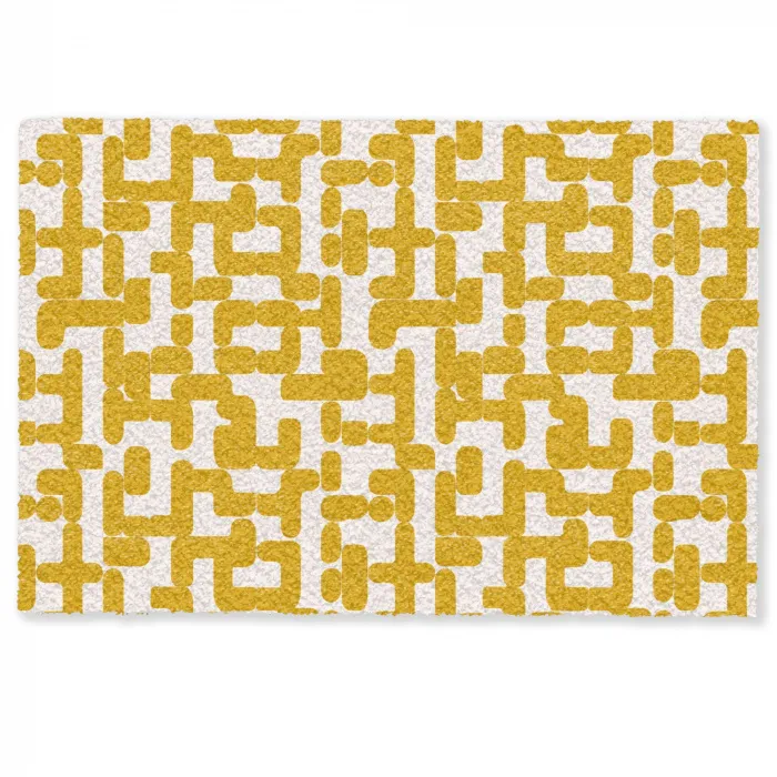 Geel - Beige - Patroon Deurmat klein 898 -zkaufland3d