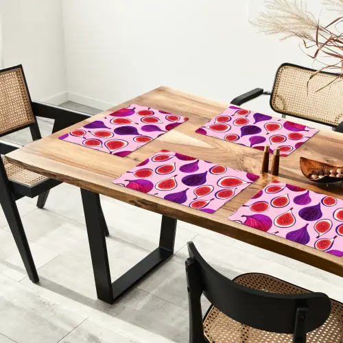 Vijgen - Roze - Paars Placemat vinyl groot -zzsfeer4_Kitchenyeah-website