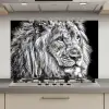Portret - Leeuw - Zwart wit keuken achterwand spatscherm klein -3d_website