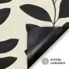 Botanisch - Dessin - Zwart - Beige Deurmat klein 898 -antislip_NL