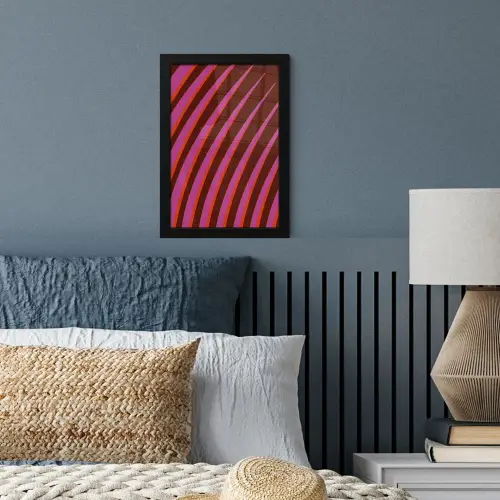 Lijnen - Rood - Beweging fotolijst zwart zonder passe partout klein -sfeer3
