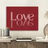 Love - Spiegeling - Rood PET vilt klein -sfeer1