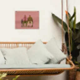 Illustratie - Bankje - Personen - Minimalistisch tuinposter los doek klein -sfeer7
