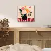 Vaas - Bloemen - Vlinder - Rood aluminium wit klein -sfeer3