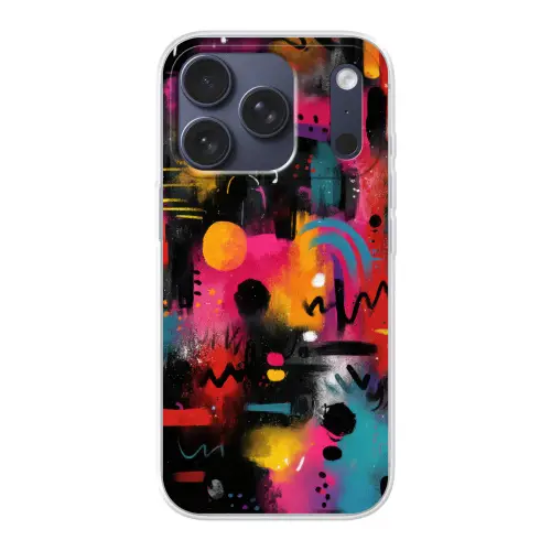 Kleurvlakken - Vormen - Kleurrijk - Abstract Telefoonhoesje iPhone 17 Pro klein -3d