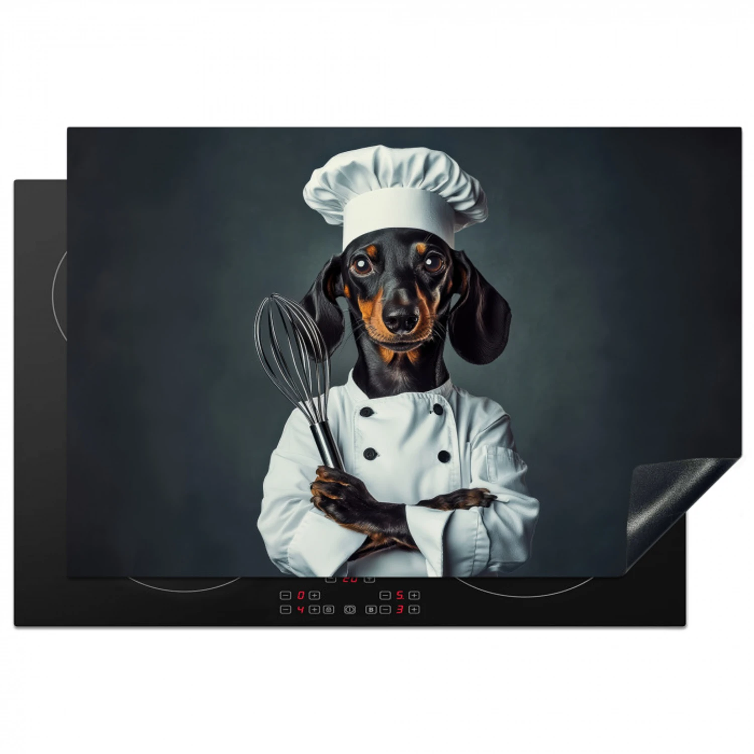 Hond - Garde - Kok Inductie beschermer vinyl 3mm klein -3d