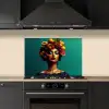 Vrouw - Hoodtooi - Tropisch - Fruit - Druiven keuken achterwand spatscherm klein -sfeer1