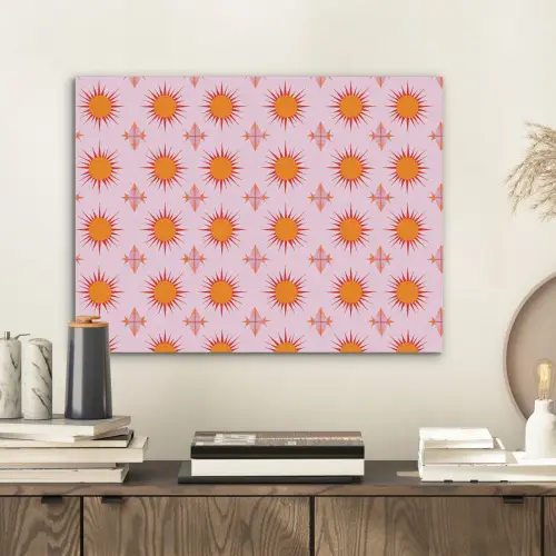 Zon - Patroon - Roze PET vilt klein 837 -sfeer1