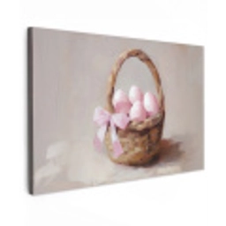 Mand - Eieren - Roze Tuinposter op houten frame 2 cm dik klein -3d