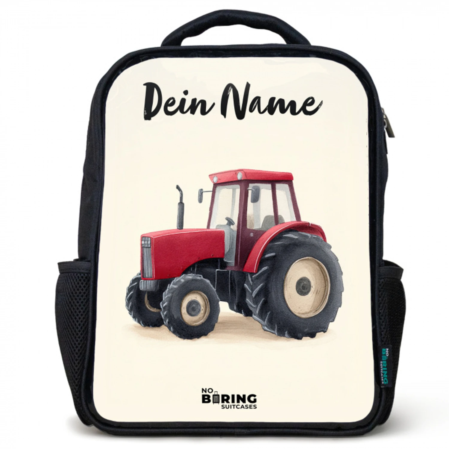 Tractor - Getekend - Rood Rugzak - Zwart middel -3d