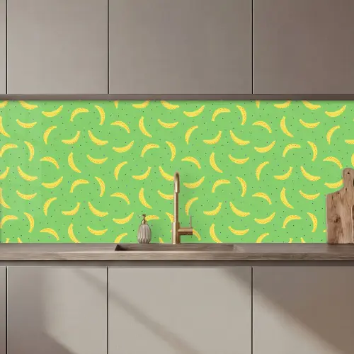 Groen - Geel - Bananen keuken achterwand 2 middel 871 zz_3dshopping