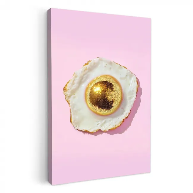 Ei - Disco - Ontbijt - Glitter KitchenYeah - Keuken - Canvas klein -3d