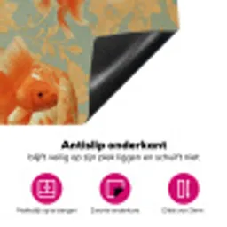 Goudvissen - Oranje - Vrouw - Blond Inductie beschermer vinyl 3mm klein -wsfeer4_website