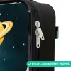 Planeten van het zonnestelsel Kinderkoffer - Zwart klein -rits_FR