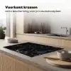 Bliksemschicht door Zwart Marmer Inductie beschermer vinyl 3mm klein -sfeer1