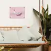 Banaan - Stippen - roze tuinposter los doek klein -sfeer7
